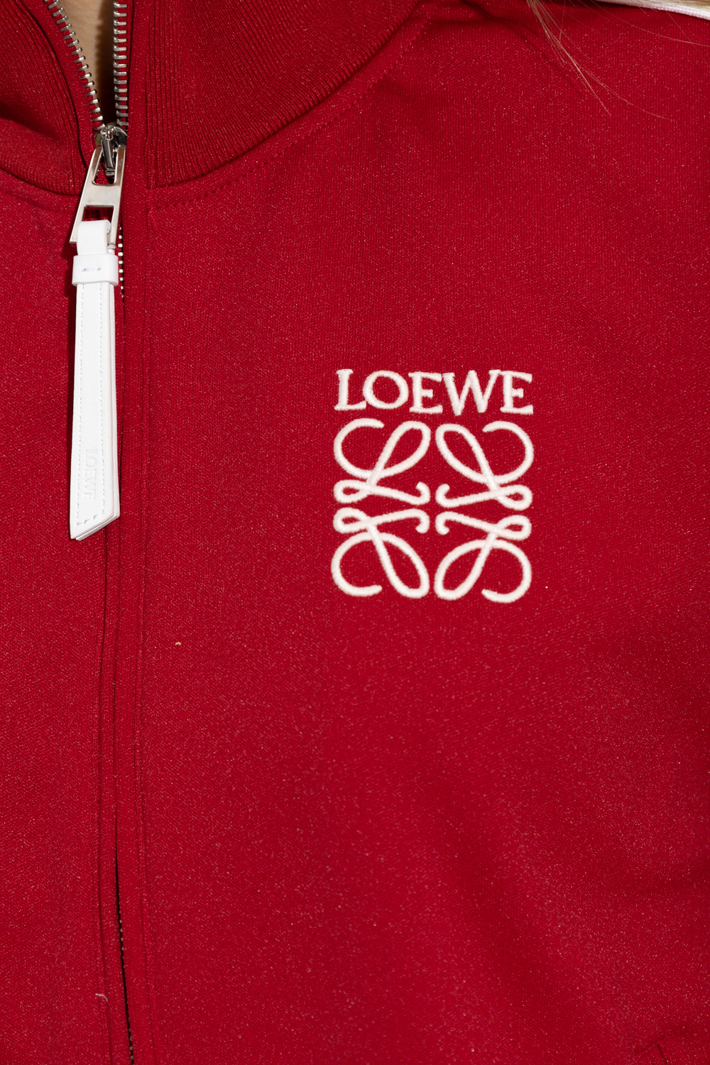 【24SS NEW】LOEWE_man / アナグラム テリー パーカー / Red Red Sweatshirt with logo Loewe - loewe anagram cotton jersey